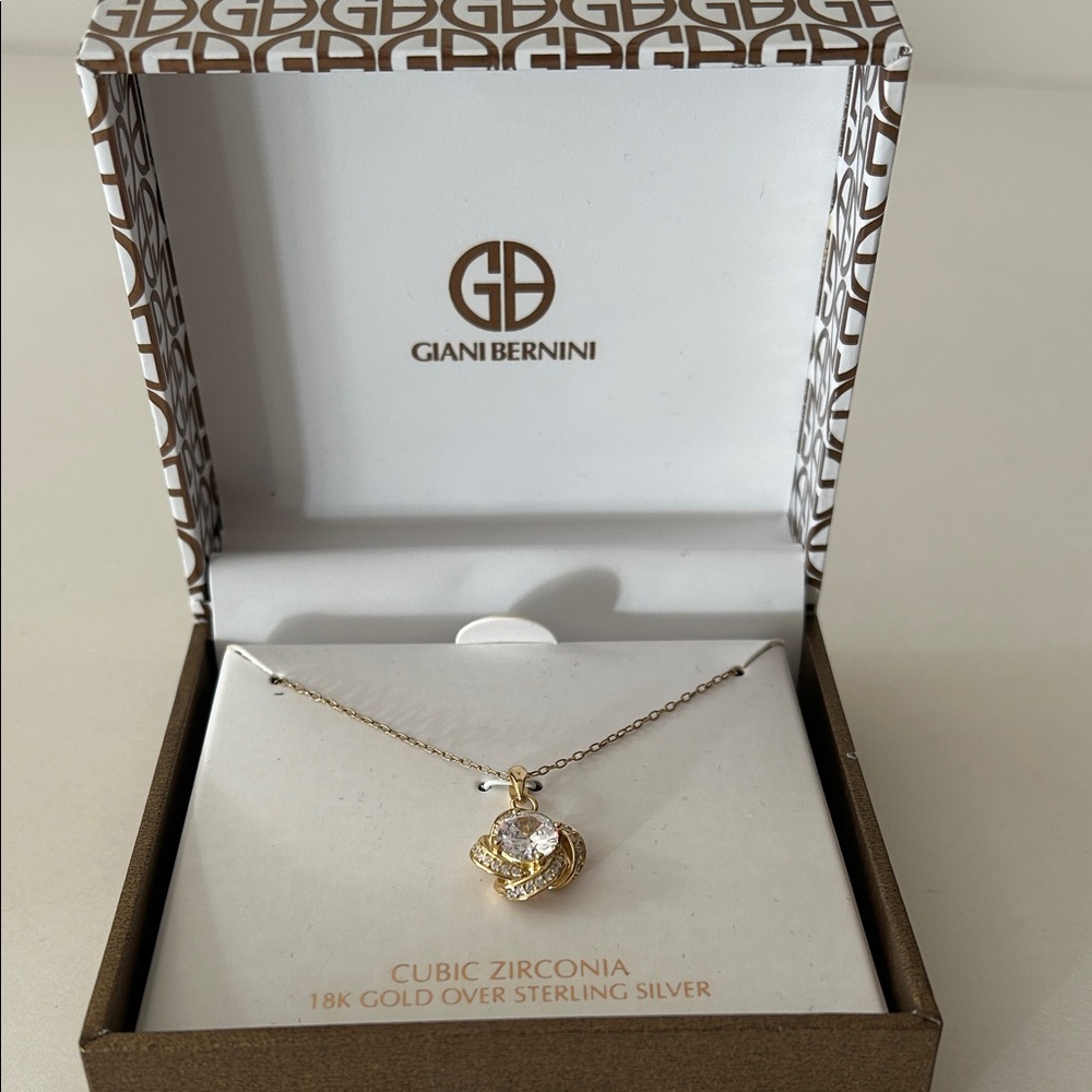 Giani Bernini Gold and Silver Cubic Zirconia Necklace